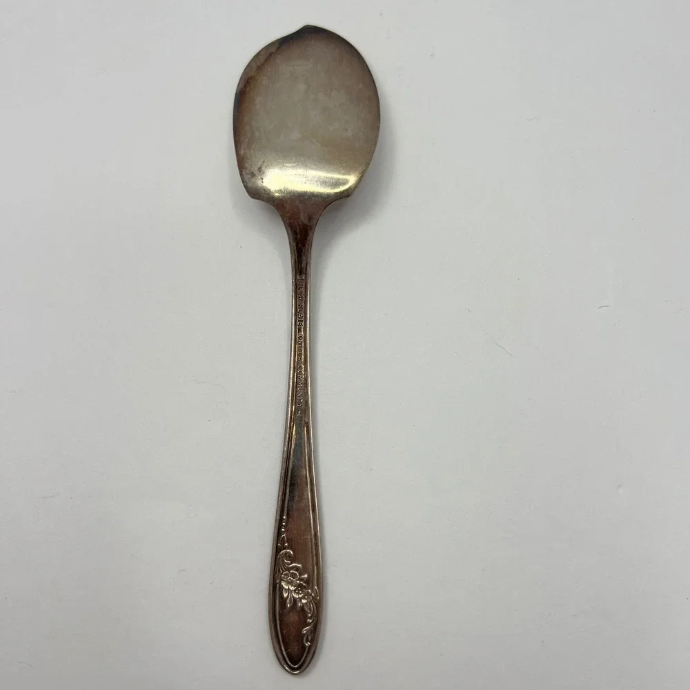 Oneida Community Queen Bess II Tudor Silverplate Solid Jelly Server Vtg 1940s